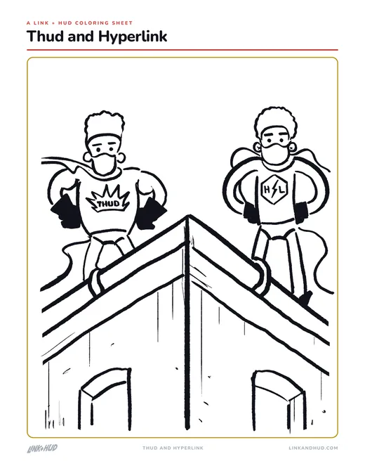 Coloring Sheets, Thud and Hyperlink